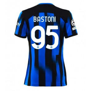 Inter Milan Alessandro Bastoni #95 Hjemmebanetrøje Dame 2023-24 Kort ærmer